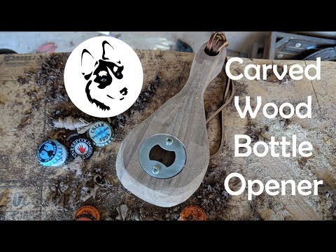 Carved Wood Bottle Opener