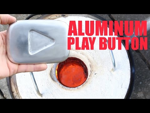 Casting YouTube Play Button with Molten Aluminum