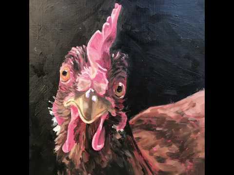 Chicken Portrait - Oil Painting