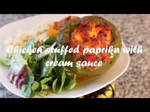 Chicken stuffed paprika with recipe