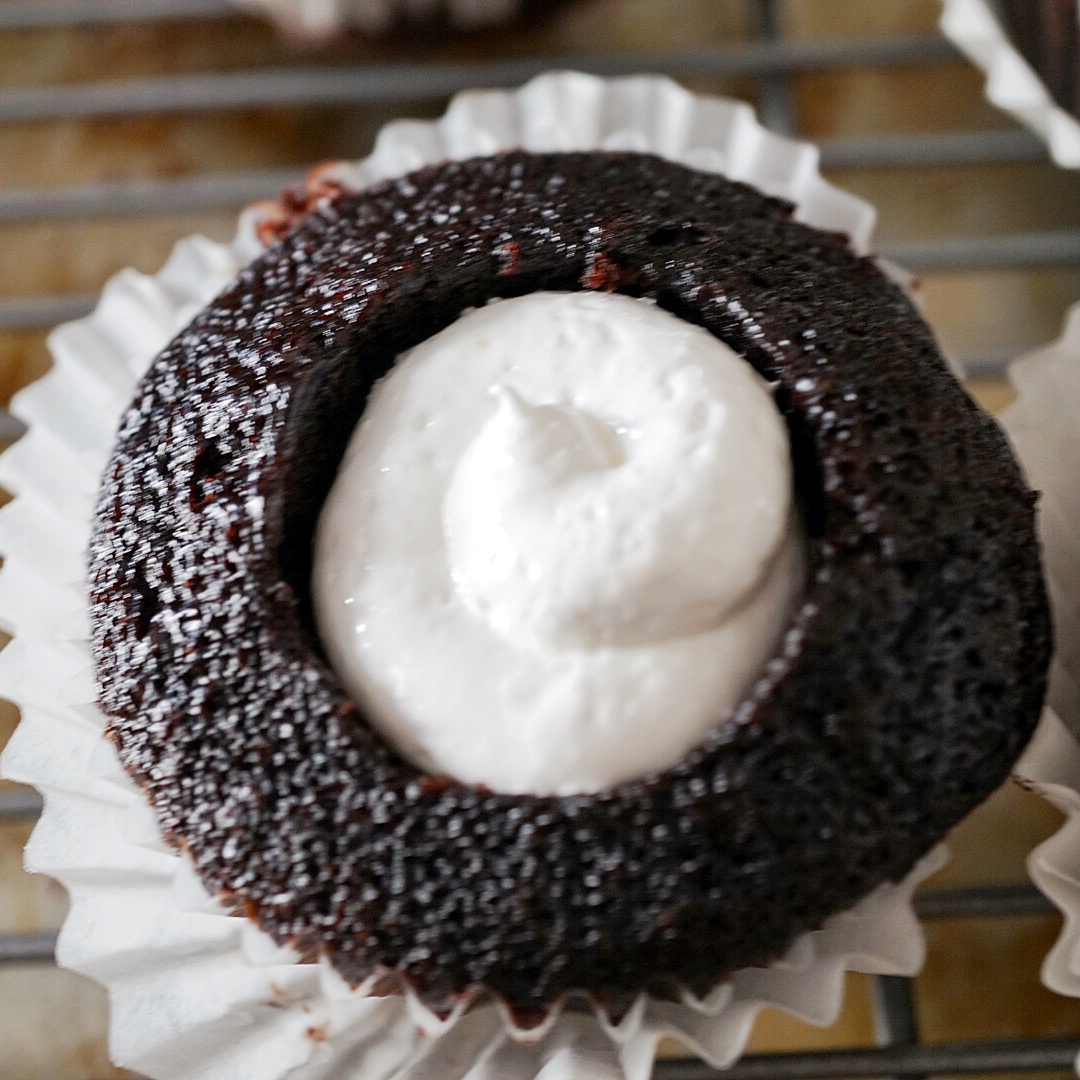 Chocolate cupcake with marshmallow.jpg