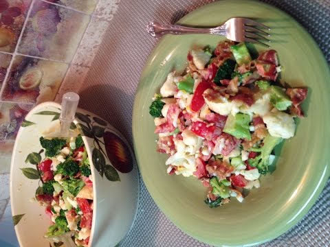 Chopped Broccoli Tomato and Bacon Salad