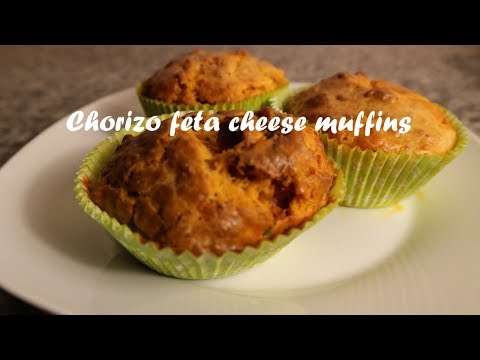 Chorizo feta cheese muffins recipe