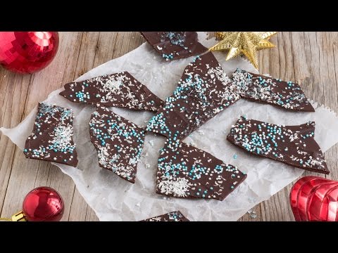 Christmas Chocolate Bark with Coconut Recipe | HappyFoods Tube