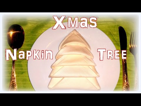 Christmas Tree Napkin Folding - Tutorial