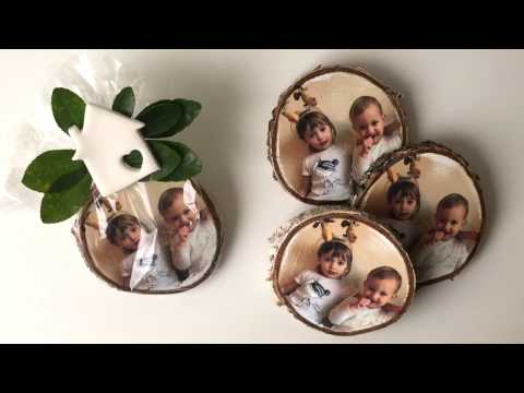 Christmas gift fridge magnet - photo transfer