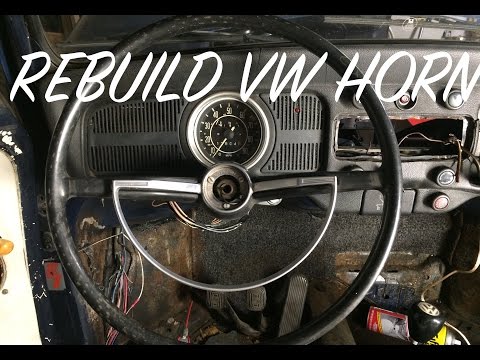 Classic VW Bug Horn Rebuild/  Re-wire a classic Volkswagen horn, fix the wire