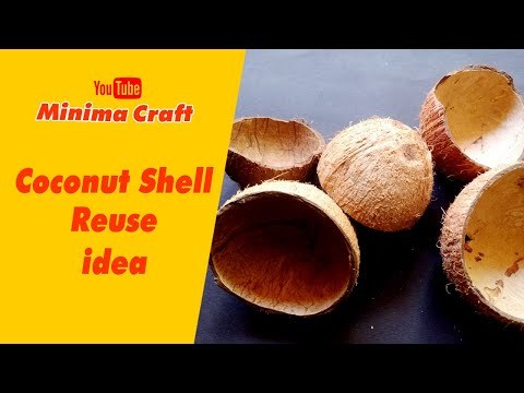 Coconut Shell Hanging Planters / Indoor planter ideas / coconut shell reuse ideas