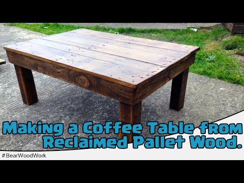 Coffee Table from Reclaimed Pallet Wood