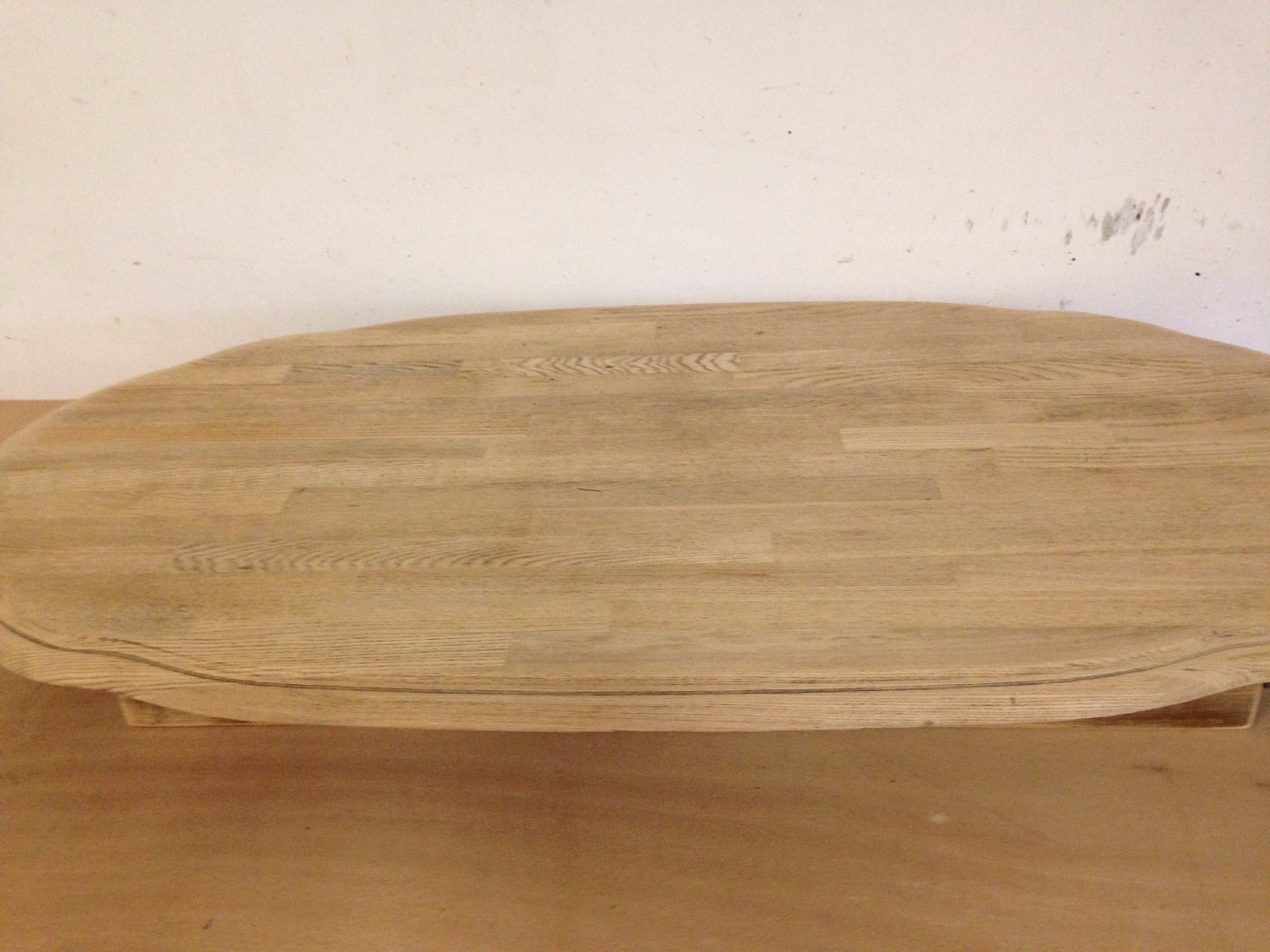 Coffee table top after sanded.JPG