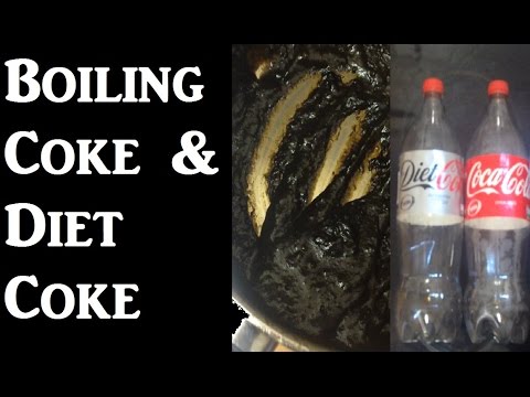 Coke vs Diet coke Boiling reducing concentrating