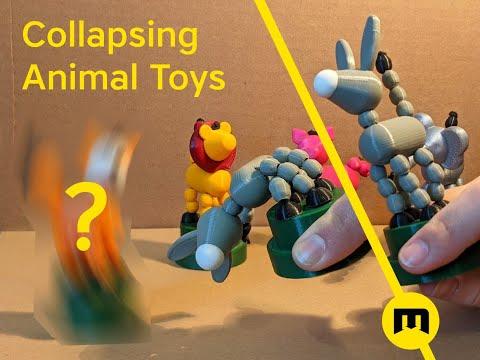 Collapsing animal toys (assembly instructions)