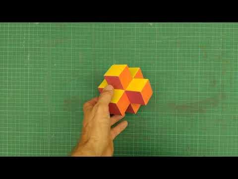 Colored 3D Paper Cross