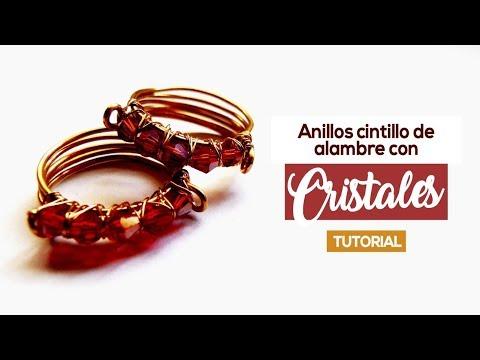 Como Hacer Anillos Cintillo De Alambre Con Cristales F&aacute;cil Y R&aacute;pido