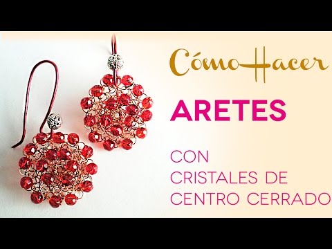 Como Tejer Aros con Alambre y Cristales con Centro Cerrado