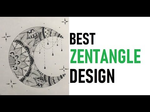 Complex Doodle Zentangle Art Design For Beginners, Easy Tutorial Drawing Step By Step How To Draw