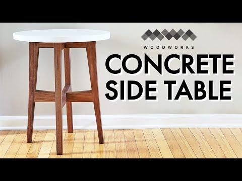 Concrete Side Table // DIY Concrete Project