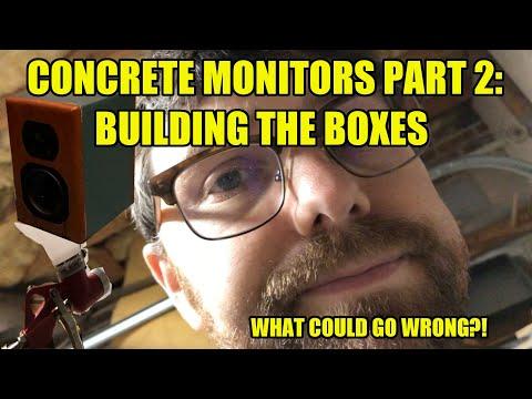 Concrete speakers 2: building the boxes