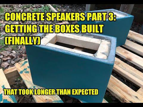 Concrete speakers 3: getting the concrete cabinets built (correctly)