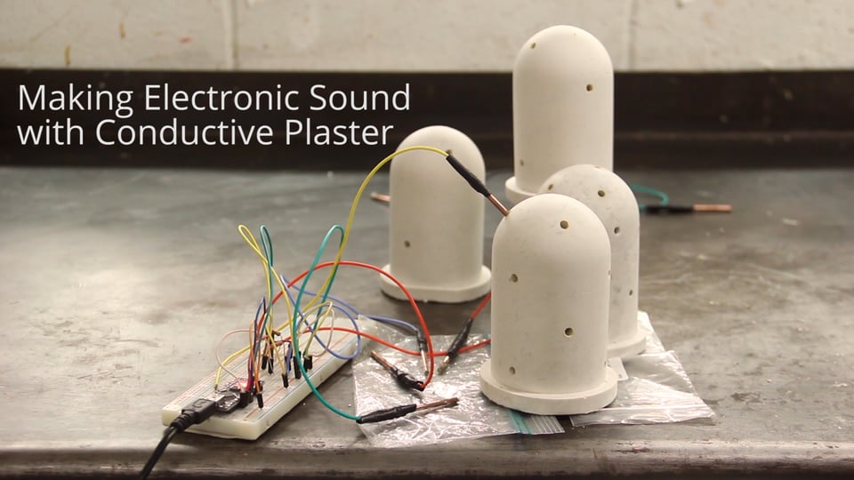 Conductive Plaster Demo with PureData