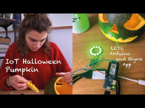 Control LEDs with an Arduino MKR1000 and Blynk App || An IoT Halloween Pumpkin