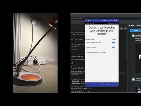 Control TP-Link smart plugs with DroidScript and Nodejs