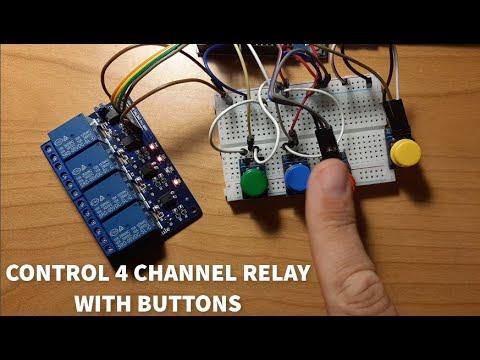 Controlling 4 Channel Arduino Relay With Buttons