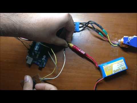 Controlling Brushless Motor With Arduino- Calibrating ESC+Testing