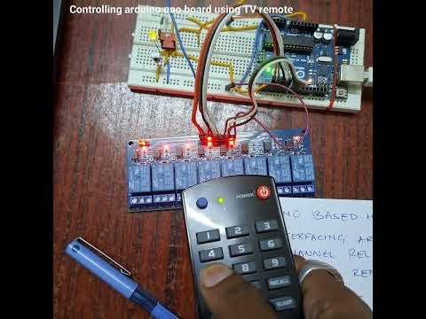 Controlling arduino uno and 8 channel relay board using TV remote