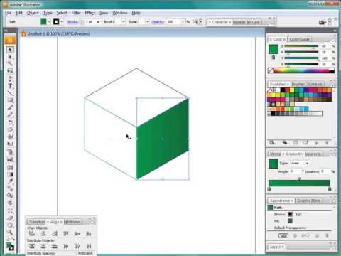 Cool Illustrator - cube and cone