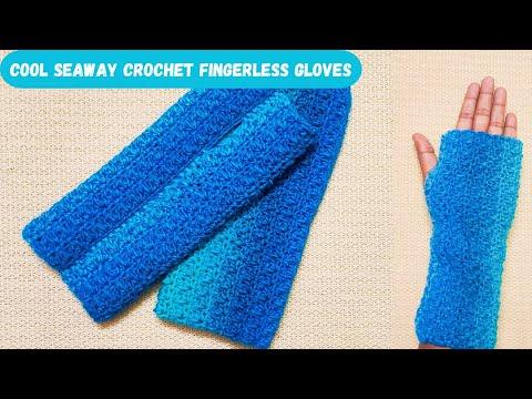 Cool Seaway Crochet Fingerless Gloves