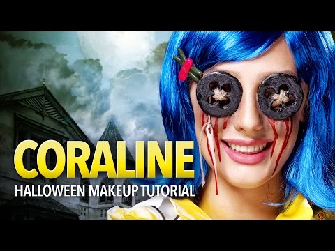 Coraline Halloween Makeup Tutorial