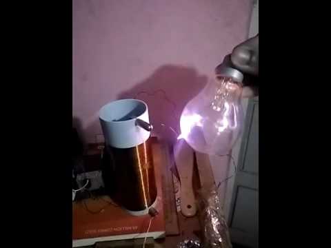 Corona from tesla coil