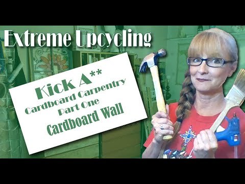 Craft Room Makeover Extreme Upcycling Cardboard Wall