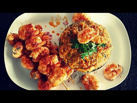 Creamy Polenta Recipe - Polenta &amp;amp; Grilled Prawns - hissingcooker.com