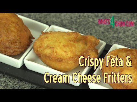 Crispy Feta and Cream Cheese Fritters - Light &amp;amp; Airy Cheese Fritters Deep-Fried to Golden Perfection