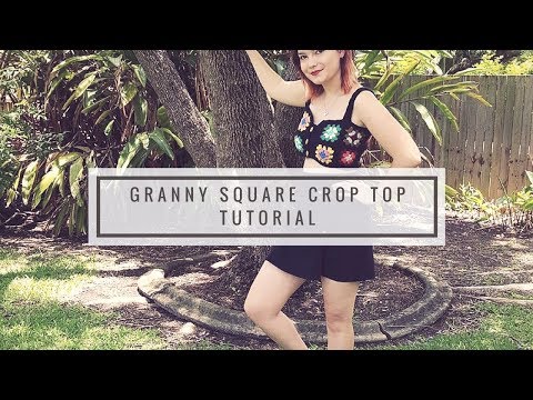 Crochet Granny Square Crop Top Tutorial