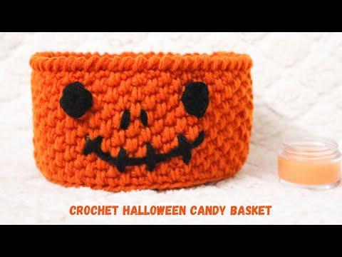 Crochet Halloween Candy Basket