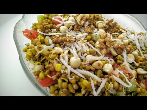 Crunchy Healthy Sprouts Salad Recipe by Healthy Kadai