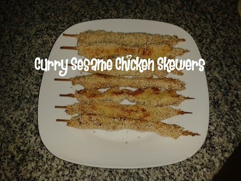 Curry Sesame Chicken Skewers recipe