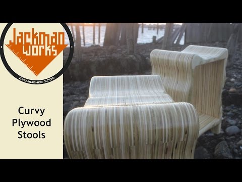 Curvy Plywood Stools - Jackman Carpentry