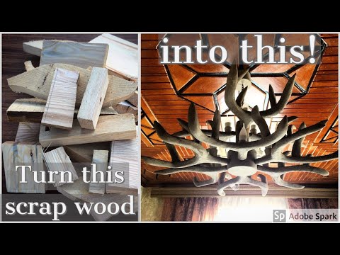 Custom Wooden Antler Chandelier DIY