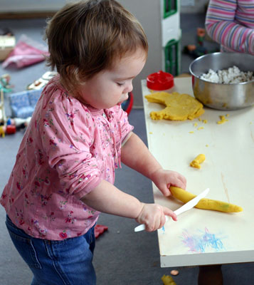 Cutting Playdough