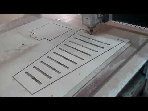 Cutting standing desk in CNC machine