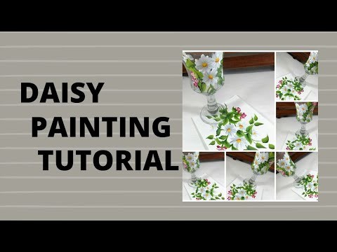 DAISY PAINTING TUTORIAL | How to Paint Daisy Flowers | Beginners | Relax | Aressa1 | 2020