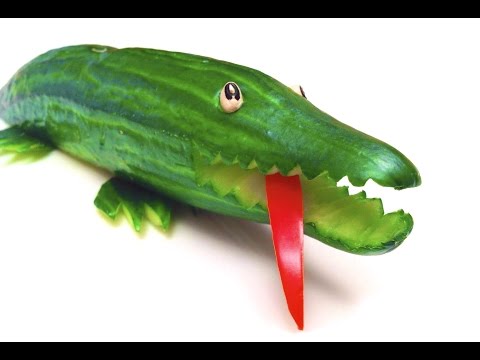 DIY: How To Make a Cucumber Crocodile (HD)