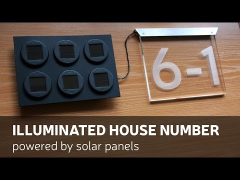 DIY: Illuminated House Number Powered By Solar Panels