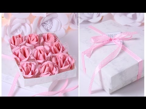 DIY: Marbled Paper Flower Box / M&amp;aacute;rv&amp;aacute;ny mint&amp;aacute;s pap&amp;iacute;r vir&amp;aacute;g doboz  - &amp;Uuml;nnepi Dekor