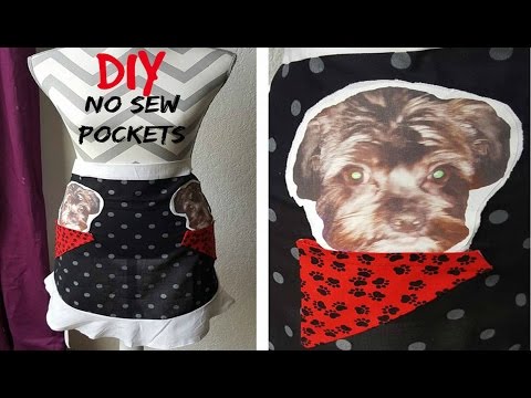 DIY| Cute Puppy Pockets for Apron (No Sew)