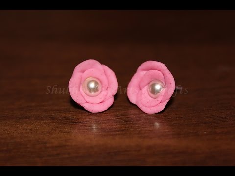 DIY | Cold Porcelain Clay Earring - Tutorial 1 | Porcelain jewelry